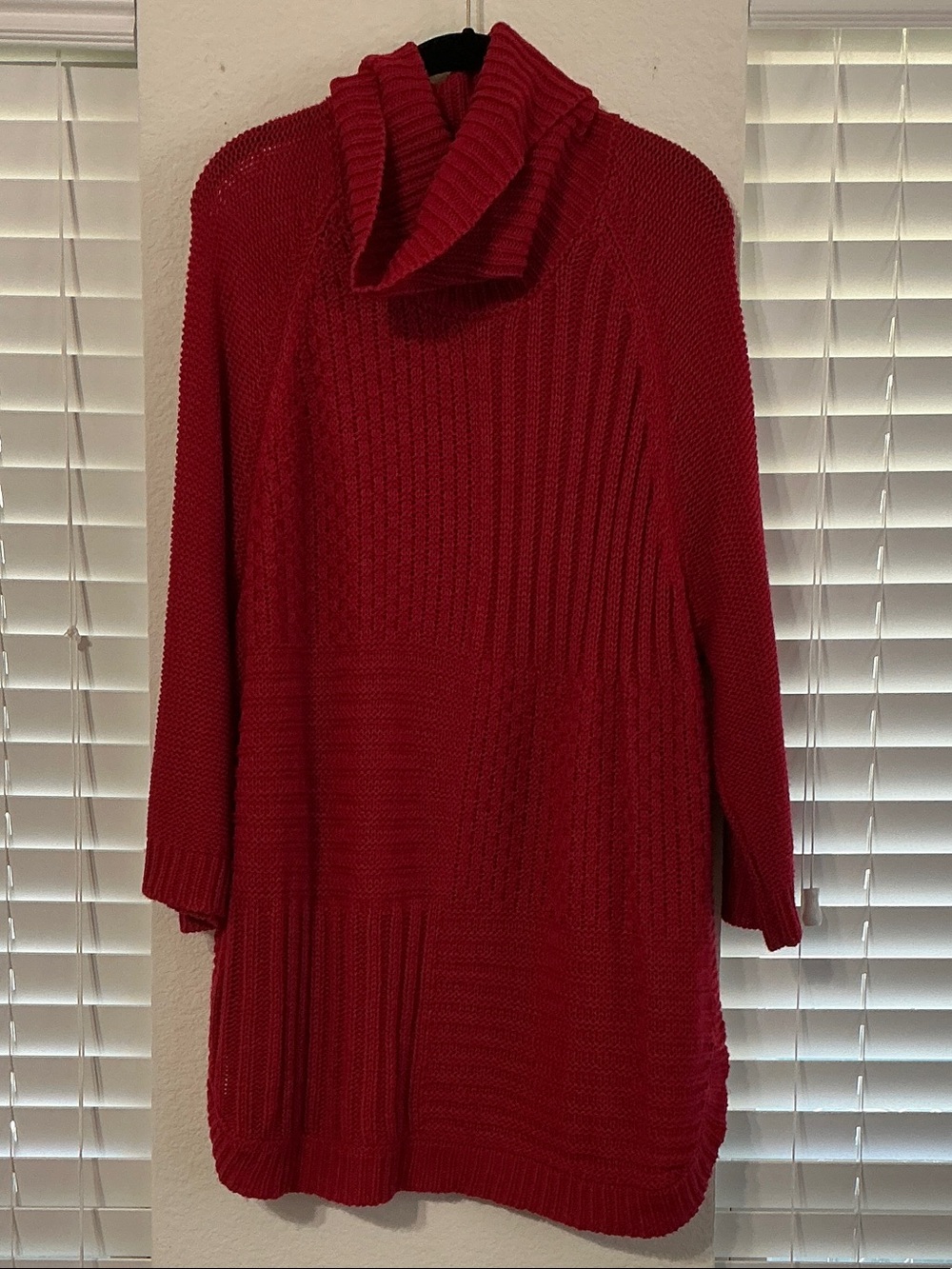 JohnPaulRichard Red Cowlneck Sweater